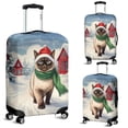 thumbnail image 2 of Hello Winter Siamese Frosty Morning Walk Welcome Snowy Christmas Travel Luggage Cover Cat Lover Kitten Owner Gifts Suitcase Dust Protective Decor - 02018, 2 of 5