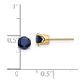 thumbnail image 3 of 14k 5mm Sapphire Earrings - September in 14k Yellow Gold, 3 of 3