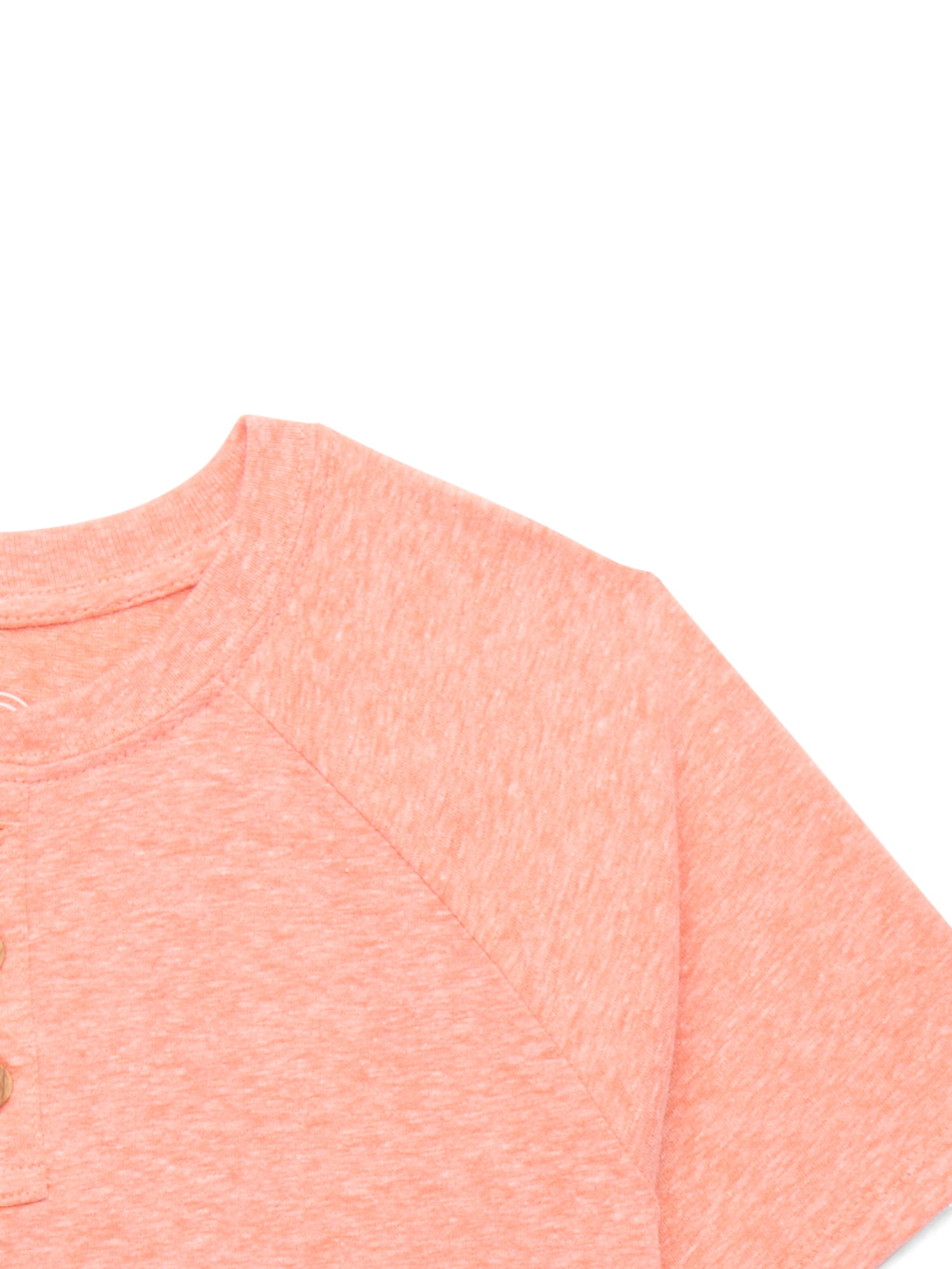 Wonder Nation Boys Henley Shirt with Short Sleeves, Sizes 4-18 & Husky