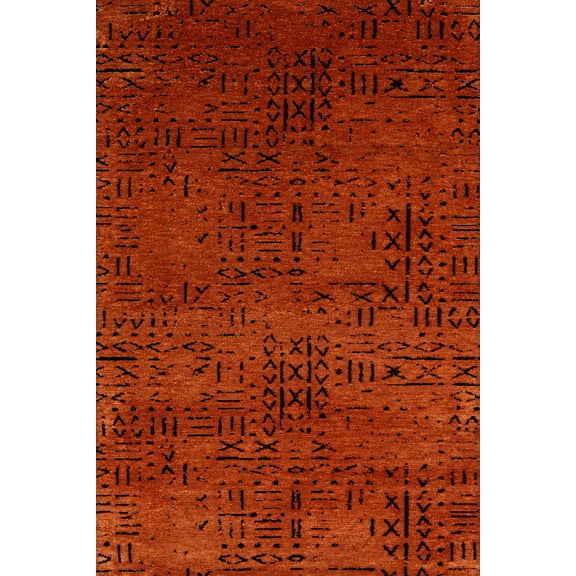 Orange Geometric Area Rugs for Living Room Washable Rugs Boho Moroccan Area Rug Soft Neutral Geometric Bohemian Carpet Distressed Indoor Rug for Bedroom Dining Room Office Foldable Nonslip Rug