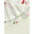 thumbnail image 7 of Wassery Toddler Kids Girls Princess Dress Daisy/Fruit Embroidery Sleeveless Sling Dress Summer Casual Mesh Tulle Fluffy Dress Pageant Party Princess Kids Dance Gown, 7 of 7