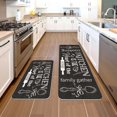 thumbnail image 6 of Grey Farmhouse Chef Kitchen Rugs and Mats Set of 2, 17"x47"+17"x30" Non-Slip Machine Washable Runner Rugs for Kitchen Floor, Soft Kitchen Mat Set for Home,Laundry Room,Chef Pattern, 6 of 7