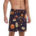 thumbnail image 6 of Mens Pajama Shorts, Halloween Pumpkin Lollipop Sleep Shorts Men Pajama Bottoms Lounge PJ Shorts with Pockets, 6 of 6