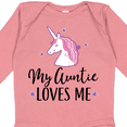 thumbnail image 4 of Inktastic My Auntie Loves Me Unicorn Girls Long Sleeve Baby Bodysuit, 4 of 5