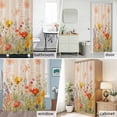 thumbnail image 6 of Flower Floral Branch Leaves Fabric Shower Curtain Plant Watercolor Washable Shower Curtains for Bathroom, Waterproof Bath Curtain with Hooks Home Decor 36x72in, 6 of 8