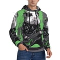 thumbnail image 2 of Rateoe Rock Guitar Guinea Pig Pattern Mens Hoodie, Pullover Hooded Sweatshirt, Kangaroo Pocket Hoodie Ideal for Daily Wear, Travel and Home-Medium, 2 of 7