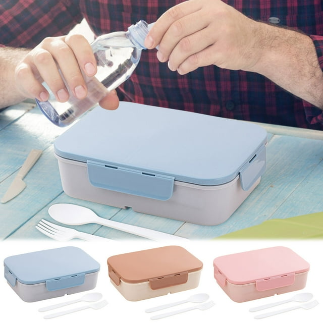 Vaidha Flip Over Lunch Box, Divided Into Compartments, Microwave For Office Workers, Children's Bento Box, Plastic Leak Proof Student Lunch Box