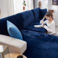 thumbnail image 4 of 2024 Soft Velvet Sofa Seat Cushion Cover - Stretch Non-Slip Sofa Cover Couch Cushion Covers for Sectional Sofa L Shape  Sofa Cushion Slipcover Furniture Protection (Grey  Large Single Sea, 4 of 12