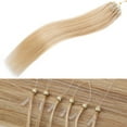 thumbnail image 4 of SEGO Micro Loop Thick Real Remy Human Hair Extensions Invisible Band Micro Ring Beads Hair 200 Strands Black Hair Extensions, 4 of 6