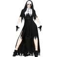 thumbnail image 2 of Disfraces de monjas zombis de Halloween cosplay personaje zombie vampira demon disfraces de código XXL, 2 of 5