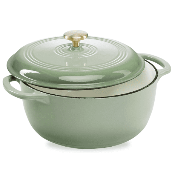 Choice Products 6 Quart Enamel Cast-Iron Round Dutch Oven, Family Style Heavy-Duty Pre-Seasoned Cookware for Home, Kitchen, Dining Room, Oven Safe w/Lid, Dual Handles