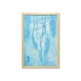 thumbnail image 1 of Tribal Wall Art with Frame, Watercolors Style Digital Made Feather Hanging down in Picture Aztec, Printed Fabric Poster for Bathroom Living Room, 23" x 35", Blue White, by Ambesonne, 1 of 2