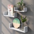 thumbnail image 1 of AMERIERGO 3 Packs Floating Storage Shelves Wall Mounted U Shelffor Bathroom, Bedroom, Living Room, Kitchen, 1 of 6