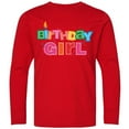 thumbnail image 3 of Inktastic Birthday Girl Letters Long Sleeve Youth T-Shirt, 3 of 5