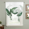thumbnail image 2 of Palm Leaves Tropical Balloon Curtains for Windows, Bedroom Curtains 54 Inch Length, Green Botanical Summer Tie Up Curtains Panels Thermal Insulated Bathroom Curtains Window 42"x54", 2 of 8