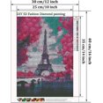 thumbnail image 2 of RV Pintura de diamante 5D (torre de hierro) 30 × 40 cm, kit de punto de cruz con bordado de diamantes para adultos y niños, decoración de pared para sala de estar, dormitorio, hogar, 2 of 5