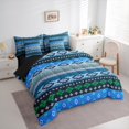 thumbnail image 3 of Feelyou Teens Mandala Aztec Twin Bedding Sets 7-Piece, Hippie Western Fashion Bedding Comforter Set, Retro Triangle Abstract Reversible Sheet Sets, Ultra Soft Bedroom Decor, 3 of 8