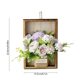 thumbnail image 3 of Decoración del hogar, decoración de habitaciones, decoración de paredes, flores artificiales de peonía y hortensia colgantes con marco de madera, plantas colgantes de potos artificiales para sala de e, 3 of 6