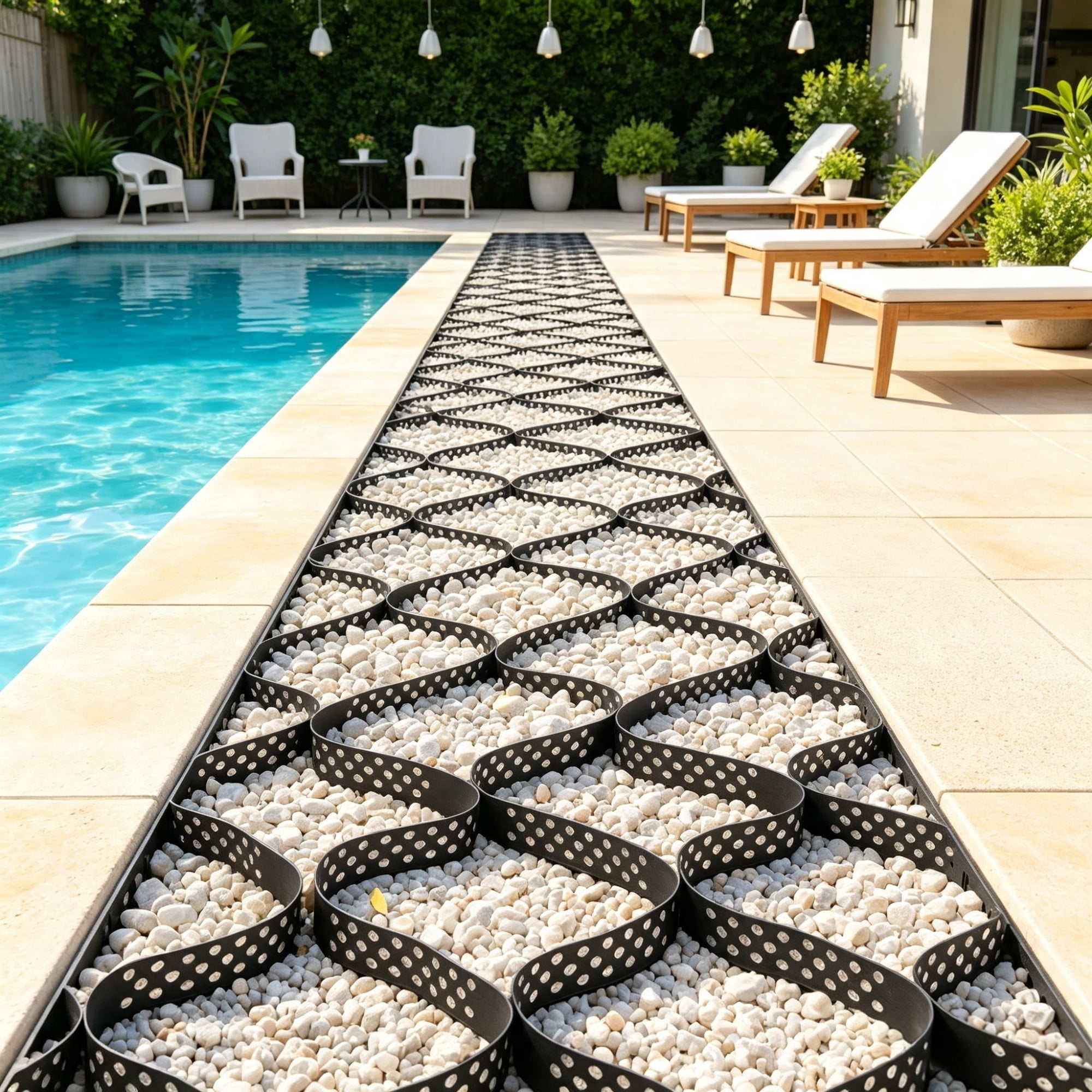 Gravel Grid, Permeable Geo Grid Driveway Stabilizer for Garden, Patio & RV Parking, 17.06 x 8.86 FT