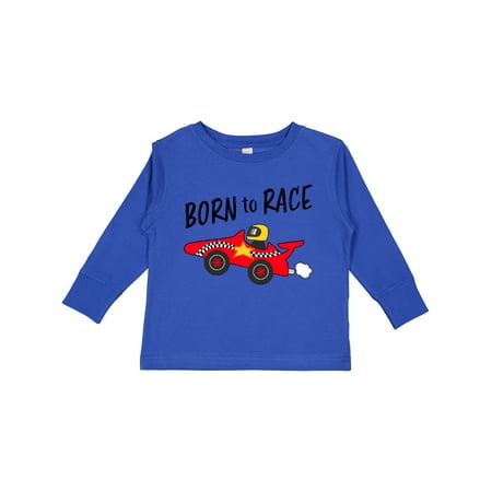 

Inktastic Born to Race Red Race Car Boys or Girls Long Sleeve Toddler T-Shirt