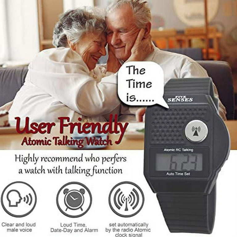 Five Senses Atomic Talking Watch for Elderly, Loud Alarm