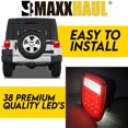 thumbnail image 4 of MaxxHaul 80685 Universal Square 12V Combination 28 LED Signal Tail Light - For Truck Trailer Boat Jeep SUV RV Vans Flatbed 2 Pack, 4 of 8