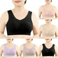 thumbnail image 6 of Women's Full Coverage Everyday Bra Comfortable Breathable Wirefree Wide Strap Plus Size No Underwire Bras for Older (2XL, Black), 6 of 6