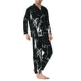 thumbnail image 2 of Susaid New York City1 Print Men's Long Sleeve Pajama Set, Two-Piece Button-Down Loungewear PJs Set, Comfortable Sleepwear for Relaxation-Medium, 2 of 7