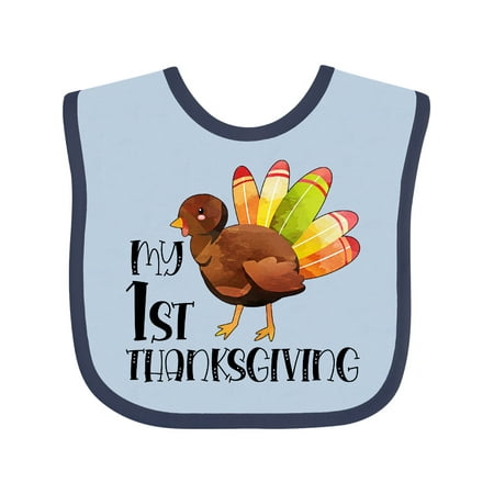 

Inktastic My 1st Thanksgiving Cute Baby Turkey Gift Baby Boy or Baby Girl Bib