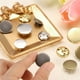 thumbnail image 5 of Uxcell 20pcs Botones Redondos Metálicos de 15mm Botones de Costura de Latón, Dorado, 5 of 6