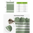thumbnail image 6 of Dark Sage Green Stripes Tie Up Curtains for Kitchen Bathroom Bedroom Windows 63 Inch Length, Farmhouse Modern Vertical Lines Balloon Drape Curtains Shade Rod Pocket Drapery Curtain Panel, 52"x63", 6 of 7