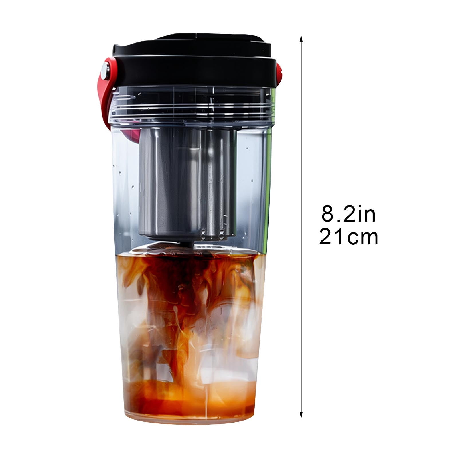 Portable Espresso Maker 20BAR Pressure, Handheld Rechargeable Coffee Machine, Built-in Milk Frother, Large Capacity, Travel and Home Use, Quick One-Button Operation transparent