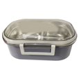 thumbnail image 2 of Stainless Steel Lunch Box, Korean Style - 2 Compartments, Durable Metal Food Container with Tableware for Kids and Adults, 2 of 7