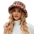thumbnail image 5 of Breezora Women's Zebra Print Bucket Hat Winter Warm Fluffy Fisherman Cap for Fashion Outdoor Use Pink, 5 of 8