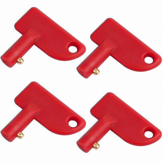 14mm Battery Switch Replacement Keys, 4-Pack Abs Plastic Universal Disconnect Keys for Marine and Automotive Use
