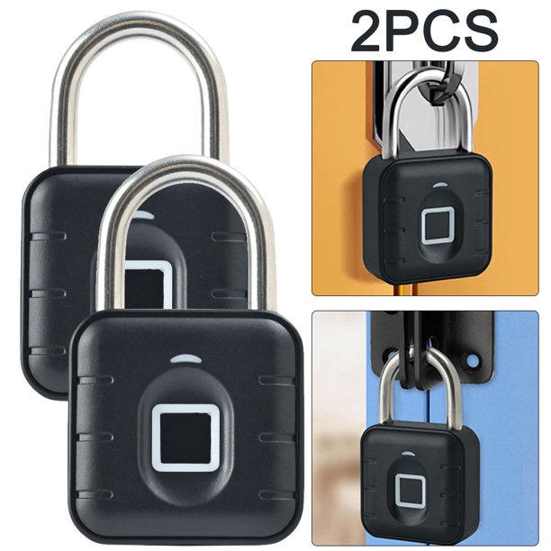 Candado Antirrobo Impermeable Sin Llave para Mochila (huella Digital) 2 Uds.