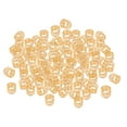 thumbnail image 6 of 100x Dreadlocks Beads Metal Clips Cuffs Rings Hollow Pattern Opening Adjustable Hair Jewelry, Dread Locks for Hair Braiding Braids Women Men Golden, 6 of 8