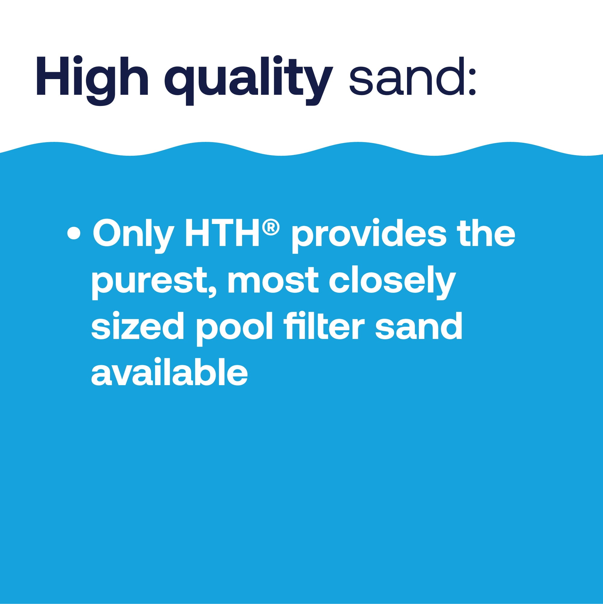HTH Pool Care Silica Pool Filter Sand 50 lb