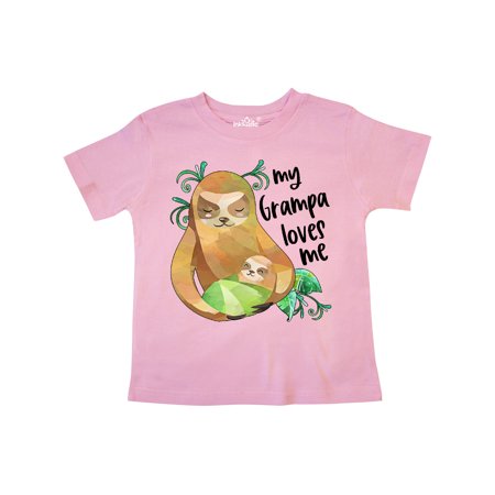 

Inktastic My Grampa Loves Me Cute Sloth and Baby Gift Toddler Boy or Toddler Girl T-Shirt