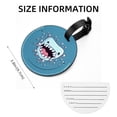 thumbnail image 5 of Tiny teeth 2Pcs PU Leather Round Luggage Tags with Privacy Cover and Name ID Tag for Suitcase, Handbags, Backpacks, School Bags, 5 of 6
