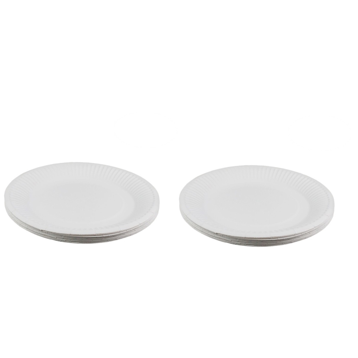 HOMEMAXS 200 Pcs Classic White Round All Occasion Disposable Paper Dinner Plates Party Supplies (White)