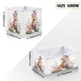 thumbnail image 2 of Foldable Fabric Storage Bin Home Cubes Clothing Organizer Bins Large Collapsible Box Basket for Home Organizer Fox with A Bird, 2 of 7