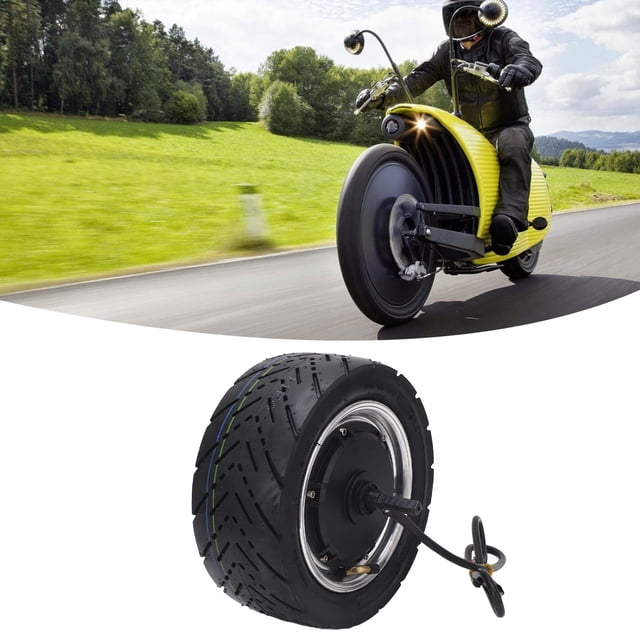 Motor De Cubo De Sin Escobillas Para Neumáticos De Vacío, Motor De Cubo De Rueda De 11 Pulgadas Resistente Al Agua De Poco Ruido 48-72v 1500-4000W Para Motocicleta Eléctrica