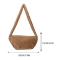 thumbnail image 2 of Bolso de felpa informal para mujer, bolso de hombro esponjoso de estilo coreano (caqui), 2 of 8