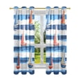 thumbnail image 7 of Yayeee Window Curtains Light Filtering 63"x42" Grommet Panel Pair Home Living Room Decor, Blue Sailboats, 7 of 7