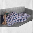 thumbnail image 6 of Evil Eye Soft Flannel Fleece Throw Blanket, Protective Turkish Bead in Different Shapes Checkered Backdrop, Cozy Plush for Indoor and Outdoor Use, 50" x 60", Pale Pink Blue White, by Ambesonne, 6 of 6