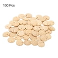 thumbnail image 3 of Round Wooden Discs, 100 Pack 15mm - Log Unfinished Wood Circles with Holes for DIY Jewelry Accessories, 3 of 5