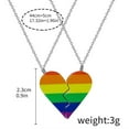 thumbnail image 2 of PAURO Unisex Stainless Steel Heart Rainbow Pride Lgbt Necklaces for Transgender, Couple Statement Jewelry, 2 of 4