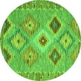 thumbnail image 1 of Ahgly Company Indoor Round Southwestern Green Country Area Rugs, 3' Round, 1 of 1