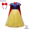 thumbnail image 1 of Belle Dress for Girl Princess Kids Floral Ball Gown Child Cosplay Beauty Costume Disney Fancy Party Clothing For Cosplay Party6T(130) Gao Jinjia LED, 1 of 2